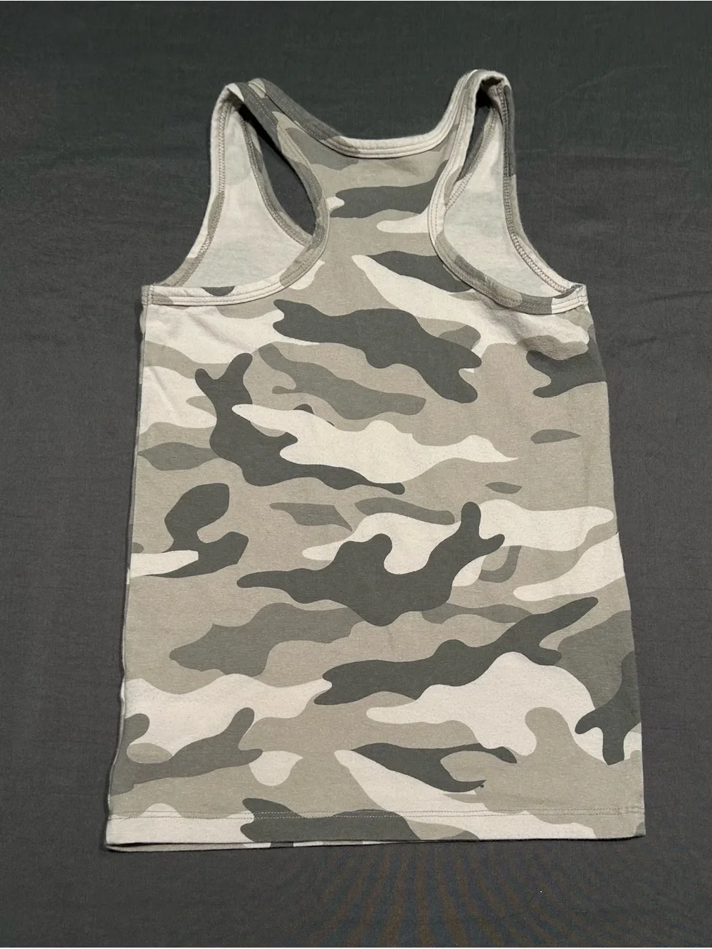 Old Navy Girls Grey Camo Racerback Tank Top